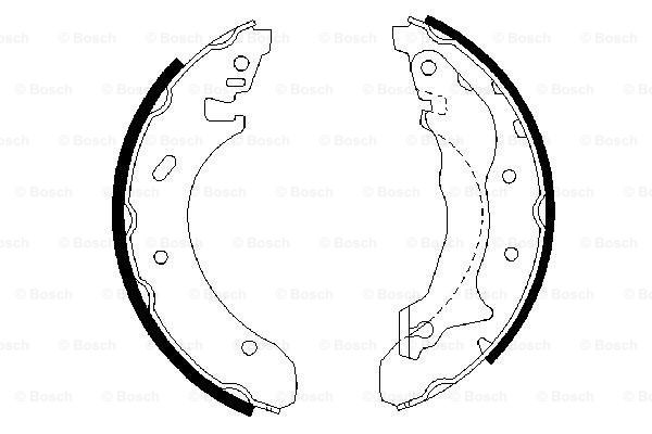 Set saboti frana puntea spate (0986487330 BOSCH) FORD,FORD AUSTRALIA