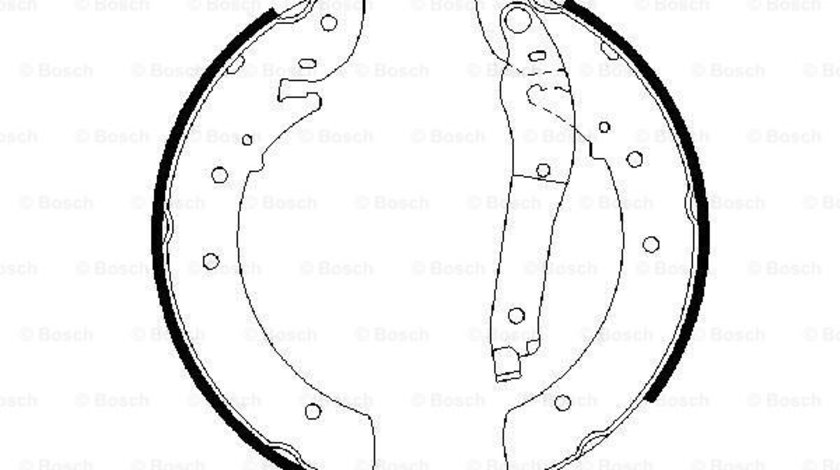 Set saboti frana puntea spate (0986487403 BOSCH) PEUGEOT,TALBOT