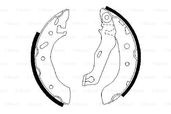 Set saboti frana puntea spate (0986487553 BOSCH) FORD,FORD AUSTRALIA,MAZDA