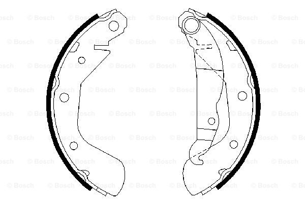 Set saboti frana puntea spate (0986487613 BOSCH) OPEL,VAUXHALL