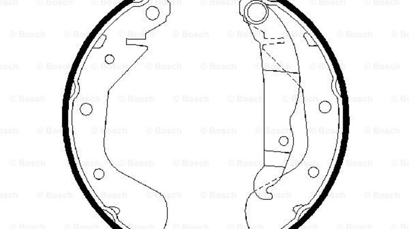 Set saboti frana puntea spate (0986487613 BOSCH) OPEL,VAUXHALL