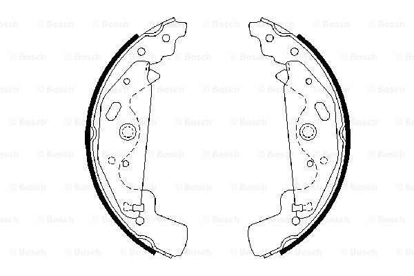 Set saboti frana puntea spate (0986487643 BOSCH) LAND ROVER
