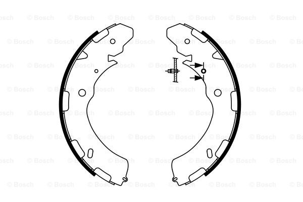 Set saboti frana puntea spate (0986487758 BOSCH) MITSUBISHI