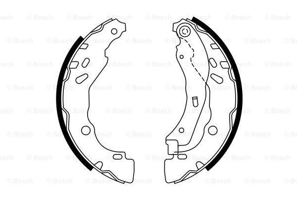 Set saboti frana puntea spate (0986487782 BOSCH) NISSAN