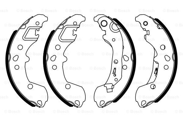 Set saboti frana puntea spate (0986487958 BOSCH) SEAT,SKODA,VW