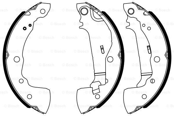 Set saboti frana puntea spate (0986487963 BOSCH) NISSAN