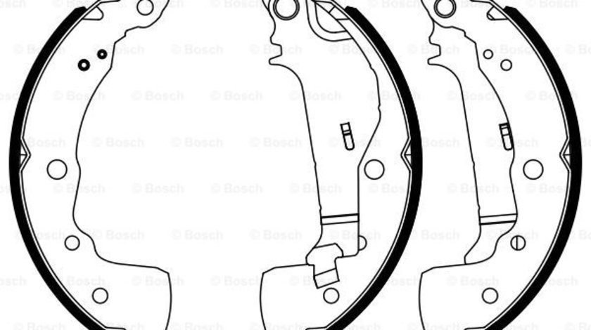 Set saboti frana puntea spate (0986487963 BOSCH) NISSAN