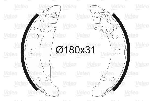 Set saboti frana puntea spate (562020 VALEO) AUDI,SEAT,VW