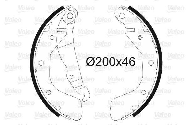 Set saboti frana puntea spate (562078 VALEO) DAEWOO,HOLDEN,OPEL,VAUXHALL