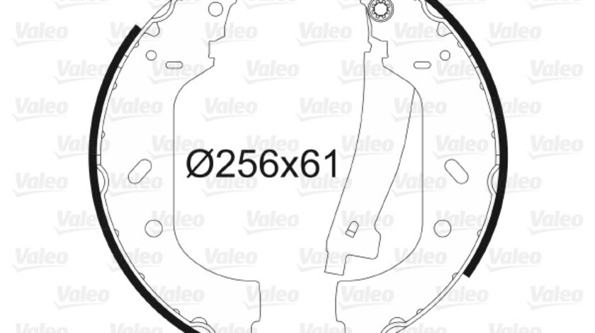 Set saboti frana puntea spate (562552 VALEO) Citroen,FIAT,LANCIA,PEUGEOT