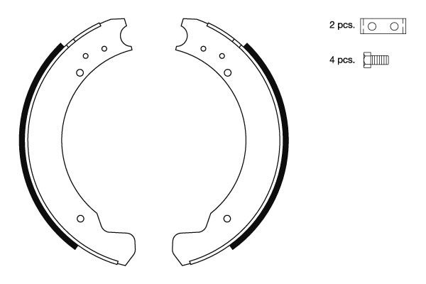 Set saboti frana puntea spate (91069900 TEXTAR) LAND ROVER