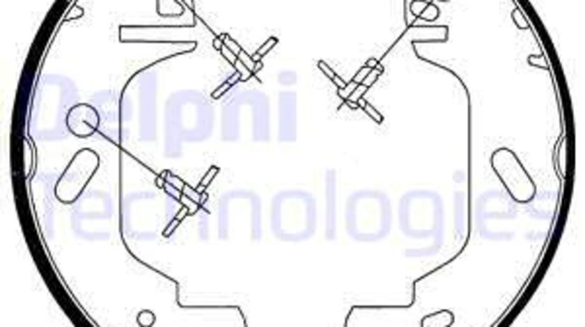 Set saboti frana puntea spate (LS1701 DELPHI) FORD,OPEL,RENAULT,VAUXHALL