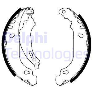 Set saboti frana puntea spate (LS1848 DELPHI) PEUGEOT
