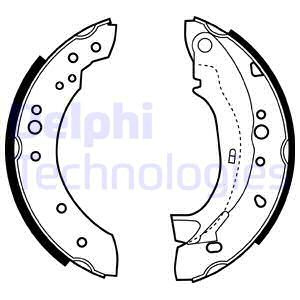 Set saboti frana puntea spate (LS1921 DELPHI) Citroen,PEUGEOT