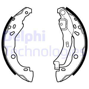 Set saboti frana puntea spate (LS1929 DELPHI) Citroen,DACIA,NISSAN,RENAULT