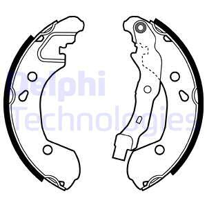 Set saboti frana puntea spate (LS1965 DELPHI) NISSAN,RENAULT