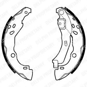 Set saboti frana RENAULT CLIO II (BB0/1/2, CB0/1/2) (1998 - 2005) DELPHI LS1929 piesa NOUA