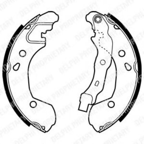 Set saboti frana RENAULT CLIO II (BB0/1/2, CB0/1/2) (1998 - 2005) DELPHI LS1965 piesa NOUA