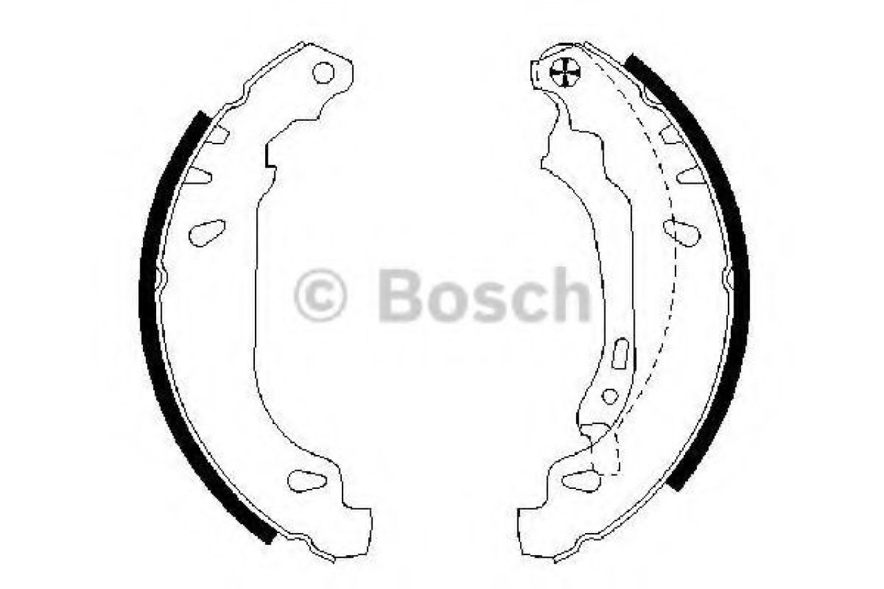 Set saboti frana RENAULT CLIO II (BB0/1/2, CB0/1/2) (1998 - 2005) BOSCH 0 986 487 556 piesa NOUA