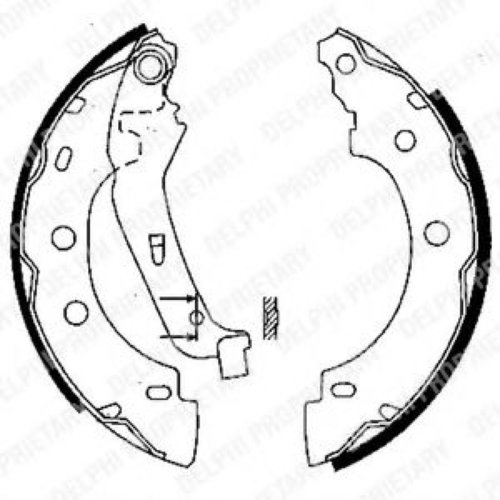 Set saboti frana RENAULT KANGOO Express (FC0/1) (1997 - 2007) DELPHI LS1842 piesa NOUA