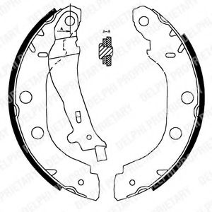 Set saboti frana RENAULT KANGOO Express (FC0/1) (1997 - 2007) DELPHI LS1828 piesa NOUA
