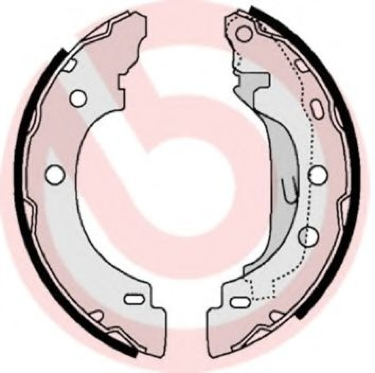 Set saboti frana RENAULT KANGOO Express (FC0/1) (1997 - 2007) BREMBO S 68 523 piesa NOUA