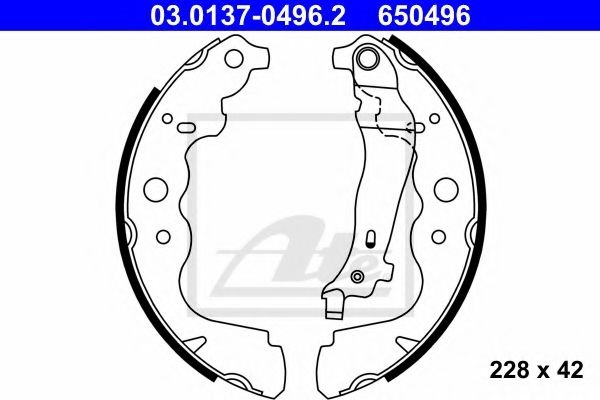 Set saboti frana RENAULT KANGOO Express (FW0/1) (2008 - 2016) ATE 03.0137-0496.2 piesa NOUA