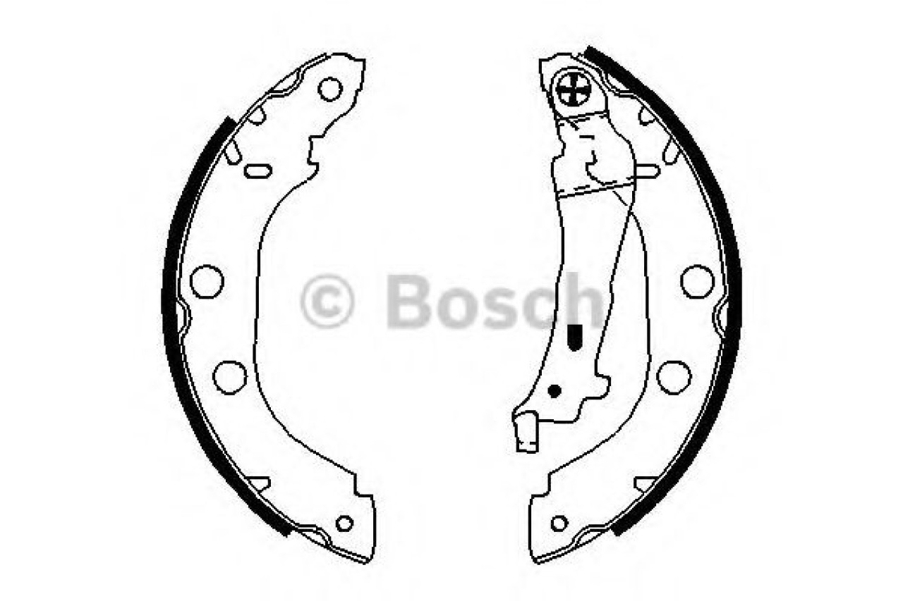 Set saboti frana RENAULT KANGOO (KC0/1) (1997 - 2007) BOSCH 0 986 487 699 piesa NOUA