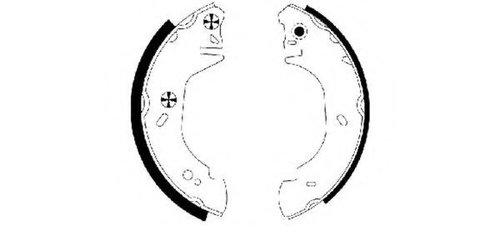 Set saboti frana RENAULT MASTER II platou / sasiu (ED/HD/UD) (1998 - 2010) TEXTAR 91054500 piesa NOU...