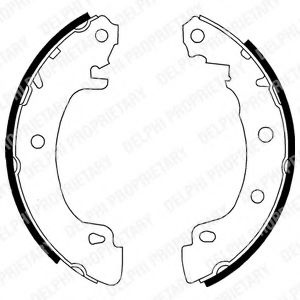 Set saboti frana RENAULT MEGANE I Classic (LA0/1) (1996 - 2006) DELPHI LS1724 piesa NOUA