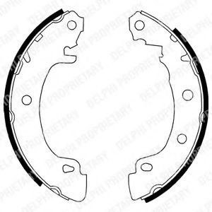 Set saboti frana RENAULT MEGANE I Classic (LA0/1) (1996 - 2006) DELPHI LS1724 piesa NOUA