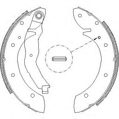 Set saboti frana RENAULT MEGANE I Scenic (JA0/1) (1996 - 2001) REMSA 4396.01 piesa NOUA