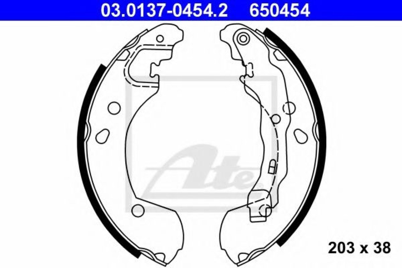 Set saboti frana RENAULT MODUS / GRAND MODUS (F/JP0) (2004 - 2016) ATE 03.0137-0454.2 piesa NOUA