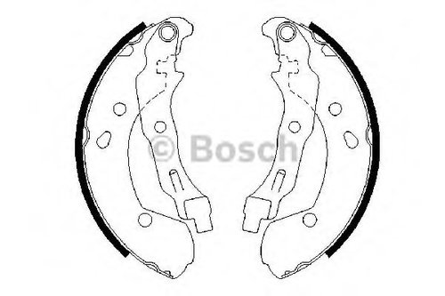 Set saboti frana RENAULT MODUS / GRAND MODUS (F/JP0) (2004 - 2016) BOSCH 0 986 487 668 piesa NOUA
