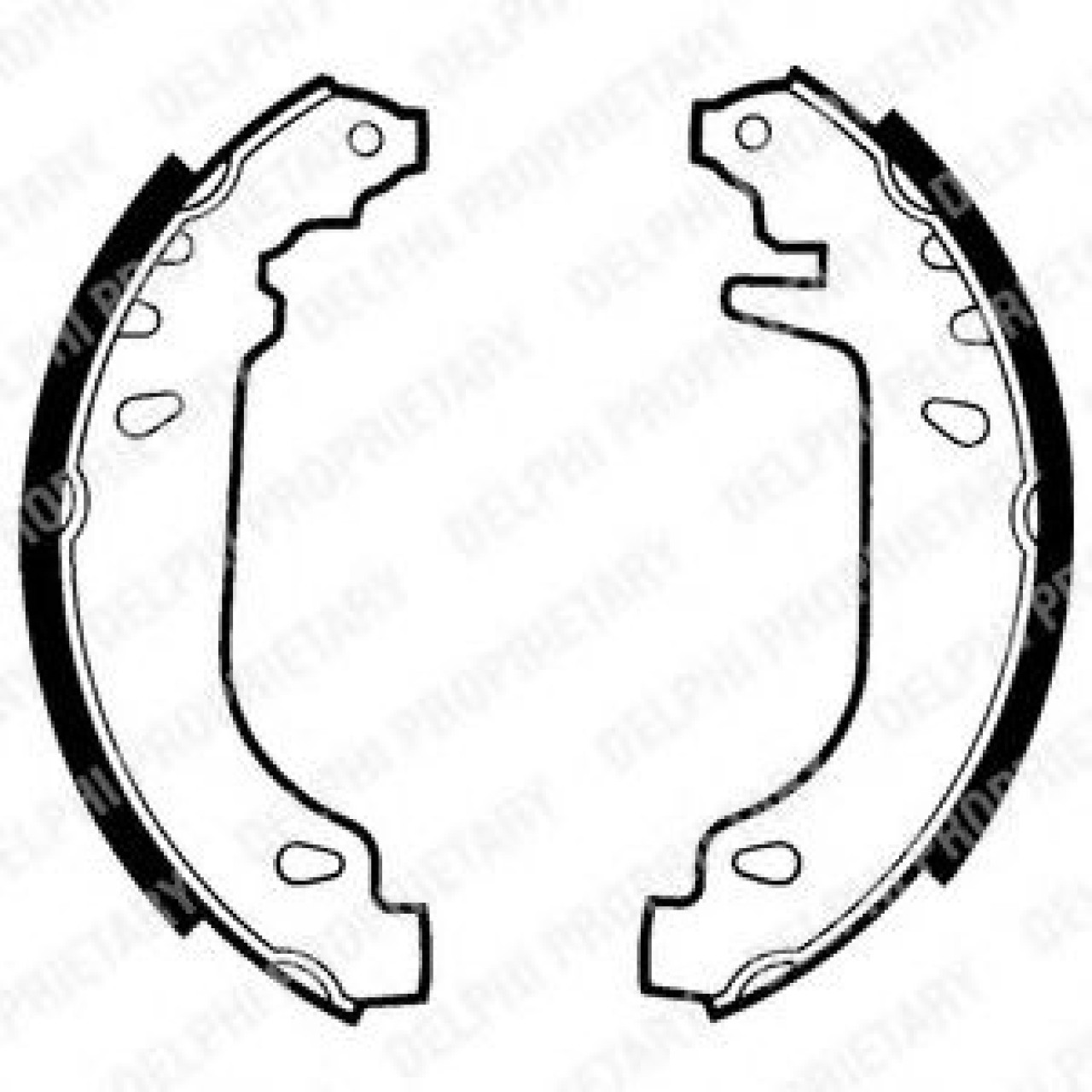 Set saboti frana RENAULT TWINGO I (C06) (1993 - 2012) DELPHI LS1404 piesa NOUA