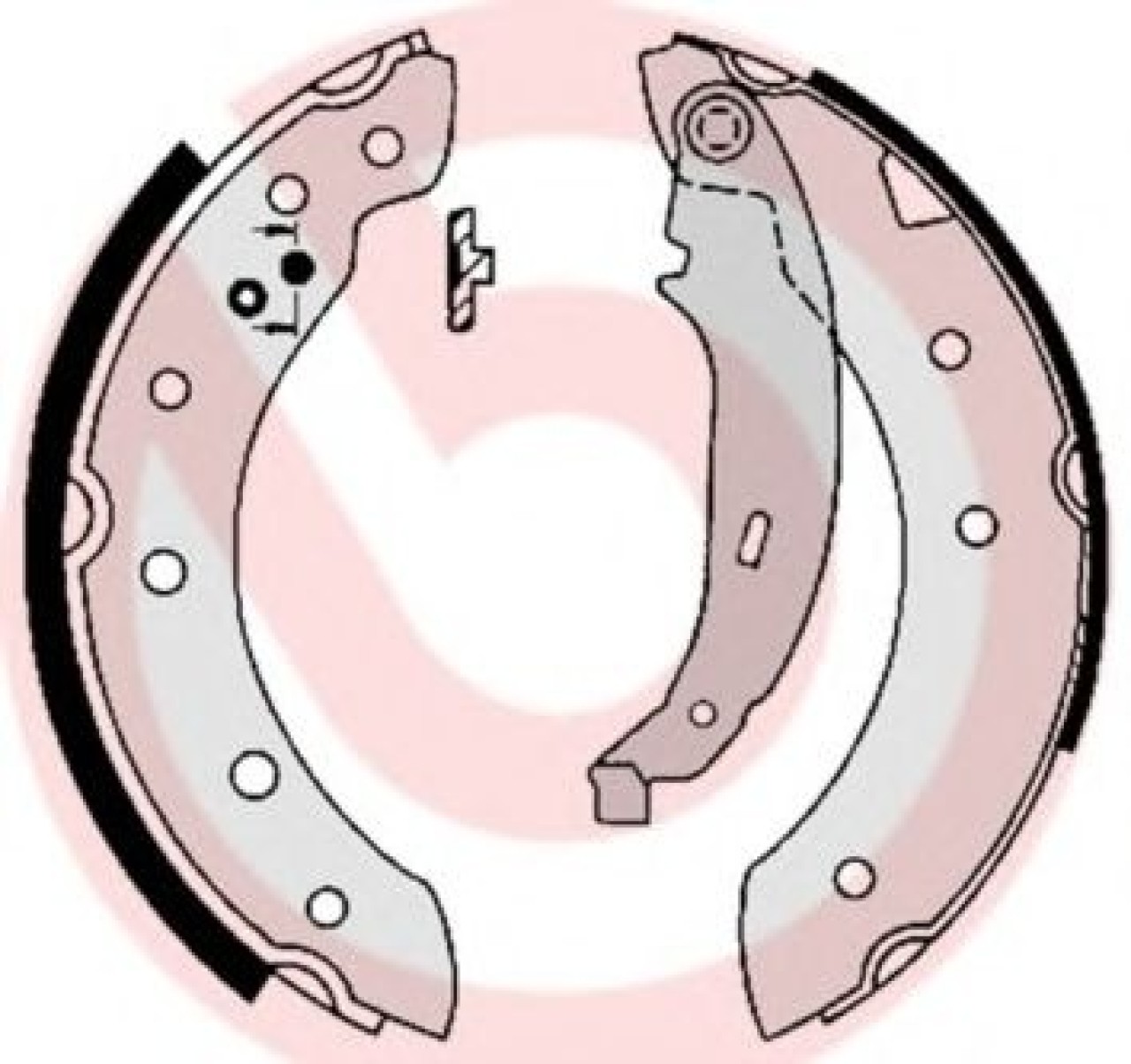 Set saboti frana RENAULT TWINGO I (C06) (1993 - 2012) BREMBO S 61 520 piesa NOUA