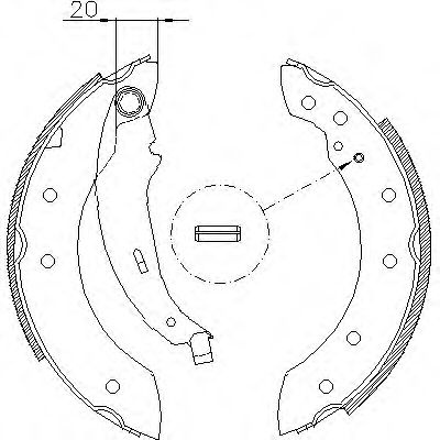 Set saboti frana RENAULT TWINGO I (C06) (1993 - 2012) REMSA 4199.01 piesa NOUA