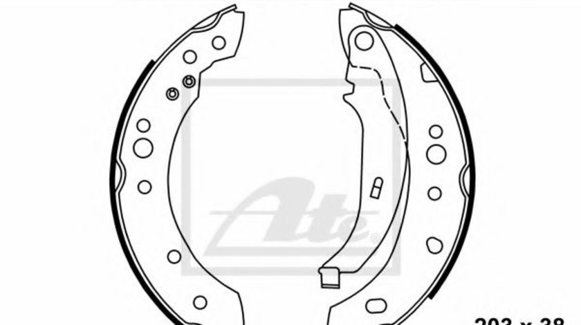 Set saboti frana RENAULT TWINGO II (CN0) (2007 - 2014) ATE 03.0137-0498.2 piesa NOUA