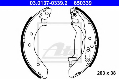Set saboti frana ROVER 45 (RT) (2000 - 2005) ATE 03.0137-0339.2 piesa NOUA