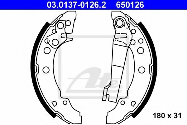Set saboti frana SEAT AROSA (6H) (1997 - 2004) ATE 03.0137-0126.2 piesa NOUA