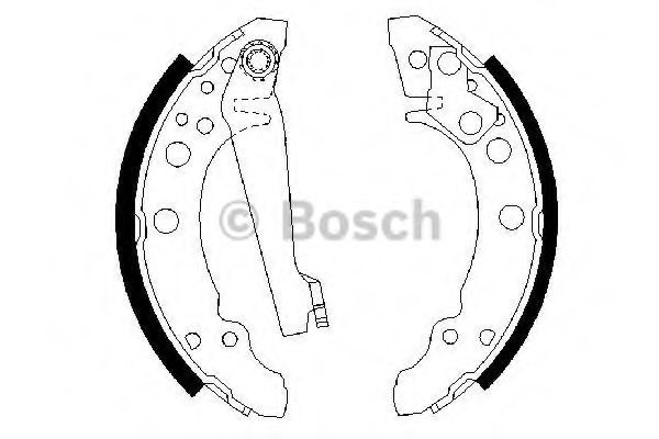 Set saboti frana SEAT AROSA (6H) (1997 - 2004) BOSCH 0 986 487 002 piesa NOUA