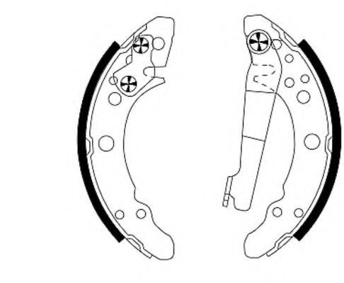 Set saboti frana SEAT TOLEDO I (1L) (1991 - 1999) TEXTAR 91018200 piesa NOUA