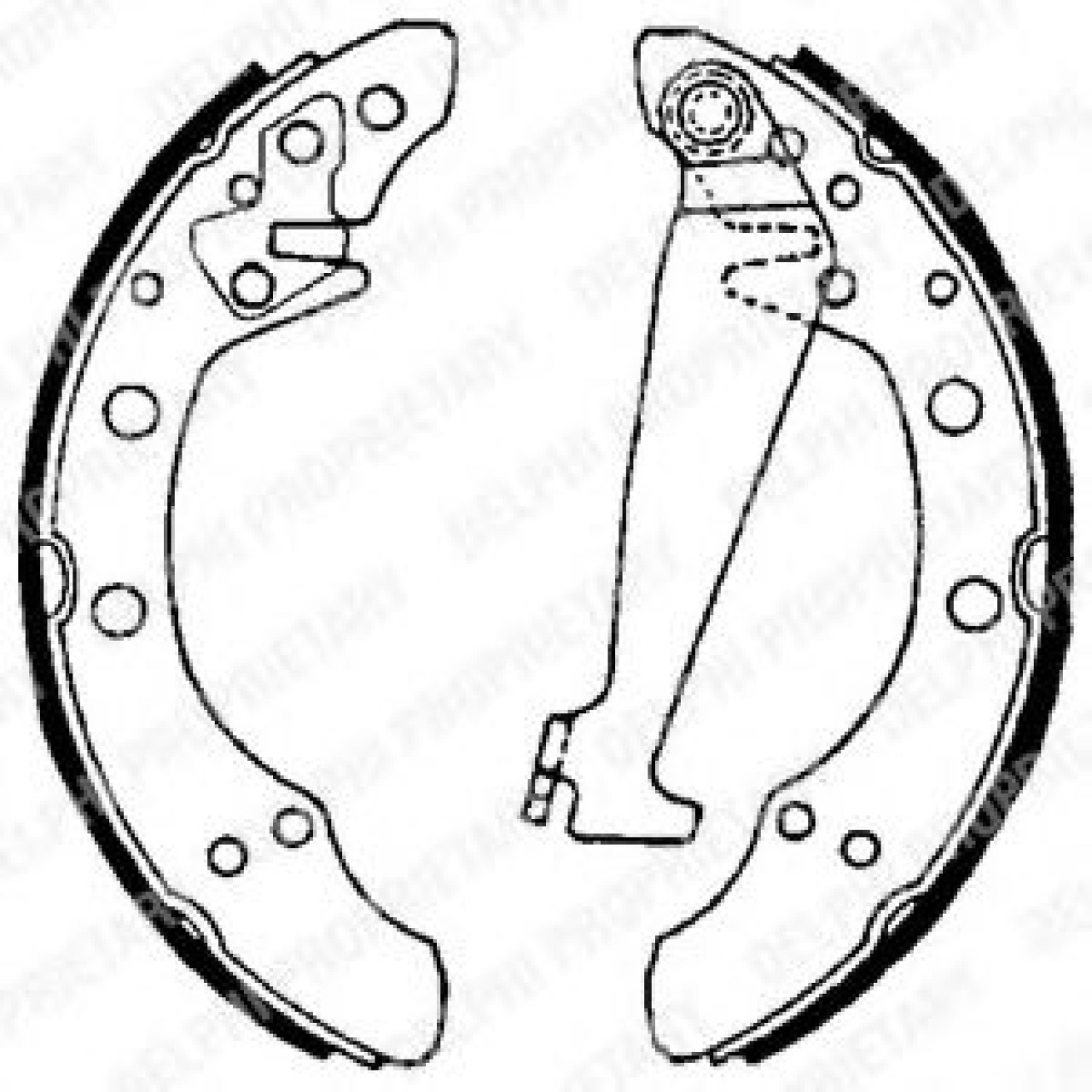 Set saboti frana SKODA FABIA II Combi (2007 - 2014) DELPHI LS1625 piesa NOUA