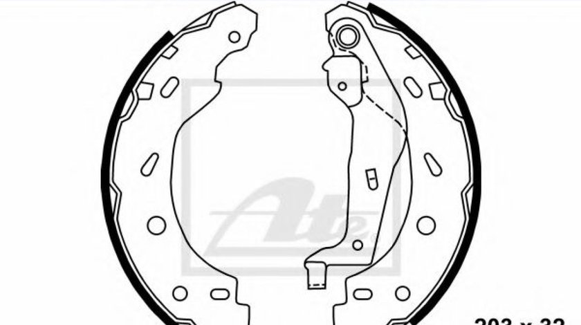 Set saboti frana SMART FORTWO Cabrio (450) (2004 - 2007) ATE 03.0137-0393.2 piesa NOUA