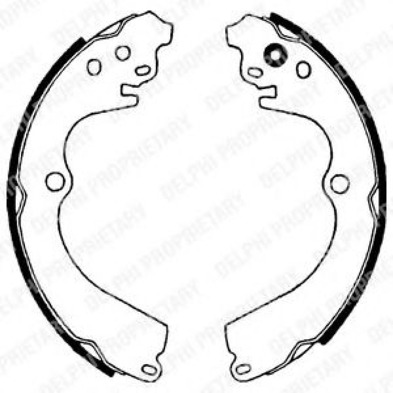 Set saboti frana SUBARU FORESTER (SF) (1997 - 2002) DELPHI LS1604 piesa NOUA