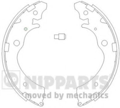 Set saboti frana SUZUKI JIMNY (FJ) (1998 - 2016) NIPPARTS J3504020 piesa NOUA