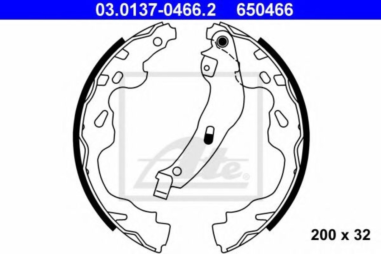 Set saboti frana SUZUKI SPLASH (2008 - 2016) ATE 03.0137-0466.2 piesa NOUA