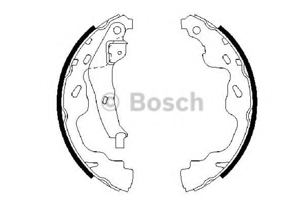 Set saboti frana SUZUKI SPLASH (2008 - 2016) BOSCH 0 986 487 665 piesa NOUA