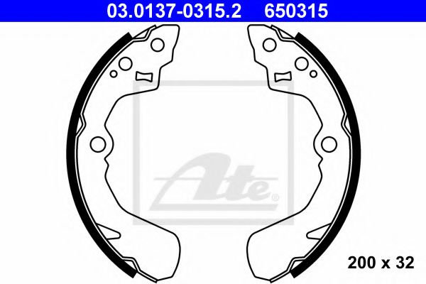 Set saboti frana SUZUKI SWIFT II Hatchback (EA, MA) (1989 - 2005) ATE 03.0137-0315.2 piesa NOUA