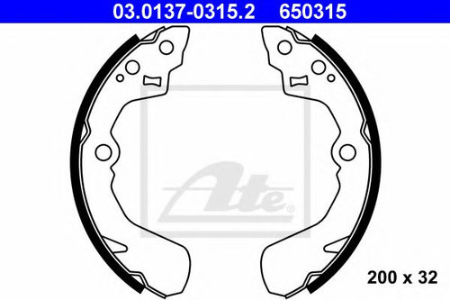 Set saboti frana SUZUKI SWIFT III (MZ, EZ) (2005 - 2016) ATE 03.0137-0315.2 piesa NOUA
